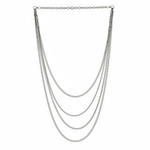 Elegant Silver Layered Necklace